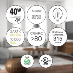 Luminus 40-Watt Equivalent B11 Warm White Dimmable LED Light Bulbs (12-pack) -Globe Lite Shop 330968593 AlternateImage2 l