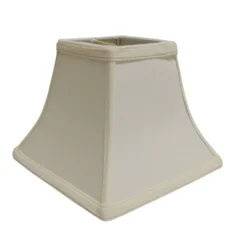 Cloth & Wire 9-in X 10-in Egg Colour Fabric Bell Lamp Shade