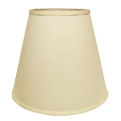 Cloth & Wire 14-in X 16-in Egg Colour Fabric Empire Lamp Shade With Washer Fitter