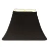 Cloth & Wire 9-in X 9-in Black (with White Lining) Silk Bell Lamp Shade