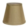 Cloth & Wire 8-in X 12-in Tan Fabric Empire Lamp Shade