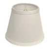Cloth & Wire 6.5-in X 8-in Fabric Empire Lamp Shade In White With Bulb Clip