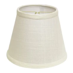 Cloth & Wire 6.5-in X 8-in White Linen Empire Lamp Shade