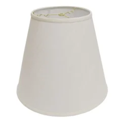 Cloth & Wire 15-in X 18-in White Linen Empire Lamp Shade