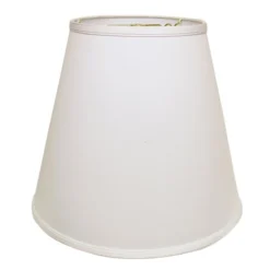 Cloth & Wire 15-in X 18-in White Fabric Empire Lamp Shade With Washer Fitter