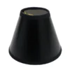 Cloth & Wire 4-in X 4-in Black (with White Lining) Paper Empire Lamp Shade - Set Of 6