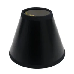 Cloth & Wire 4-in X 4-in Black (with White Lining) Paper Empire Lamp Shade - Set Of 6