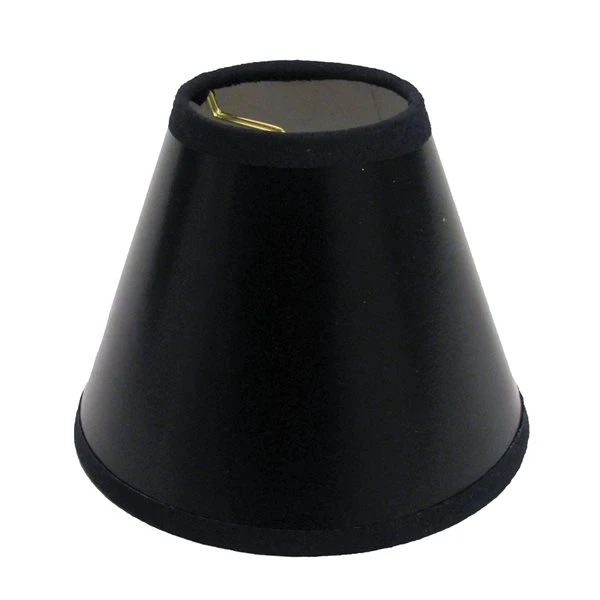 Cloth & Wire 4-in X 4-in Black (with White Lining) Paper Empire Lamp Shade - Set Of 6 1 Cloth & Wire 4-in X 4-in Black (with White Lining) Paper Empire Lamp Shade - Set Of 6