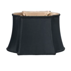 Cloth & Wire 8.88-in X 8.88-in Black (with Bronze Lining) Silk Drum Lamp Shade