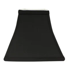 Cloth & Wire 7-in X 8-in Black (with White Lining) Silk Bell Lamp Shade