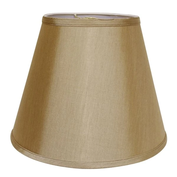 Cloth & Wire 13-in X 18-in Tan Fabric Empire Lamp Shade 1 Cloth & Wire 13-in X 18-in Tan Fabric Empire Lamp Shade