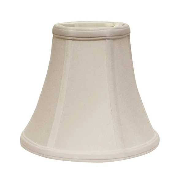 Cloth & Wire 8-in X 10-in Snow Fabric Bell Lamp Shade 1 Cloth & Wire 8-in X 10-in Snow Fabric Bell Lamp Shade