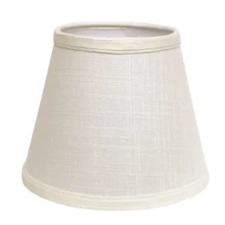 Cloth & Wire 8-in X 12-in Linen Empire Lamp Shade With Washer Fitter In White