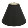 Cloth & Wire 11.5-in X 17-in Black Silk Drum Lamp Shade
