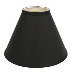 Cloth & Wire 11.5-in X 17-in Black Silk Drum Lamp Shade