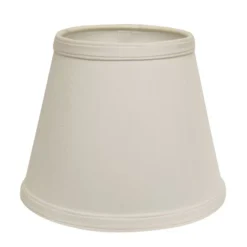 Cloth & Wire 8-in X 12-in White Fabric Empire Lamp Shade With Uno Fitter