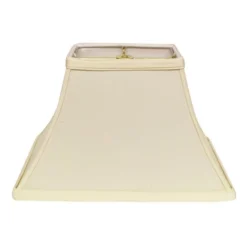 Cloth & Wire 9-in X 9-in Egg Colour Fabric Bell Lamp Shade