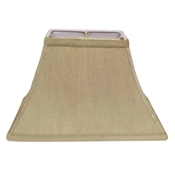 Cloth & Wire 9-in X 11-in Tan Fabric Bell Lamp Shade