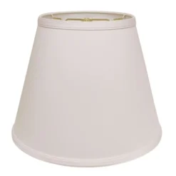 Cloth & Wire 13-in X 18-in White Fabric Empire Lamp Shade With Washer Fitter