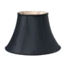 Cloth & Wire 9.75-in X 11-in Black (with Bronze Lining) Silk Drum Lamp Shade