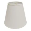 Cloth & Wire 14-in X 16-in White Linen Empire Lamp Shade