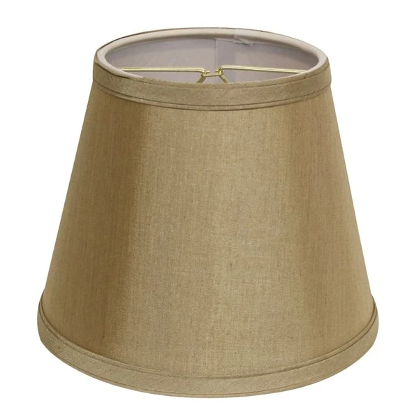 Cloth & Wire 7.5-in X 10-in Tan Fabric Empire Lamp Shade 1 Cloth & Wire 7.5-in X 10-in Tan Fabric Empire Lamp Shade