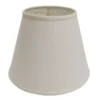 Cloth & Wire 12-in X 16-in White Linen Empire Lamp Shade