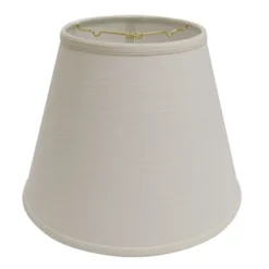 Cloth & Wire 12-in X 16-in White Linen Empire Lamp Shade