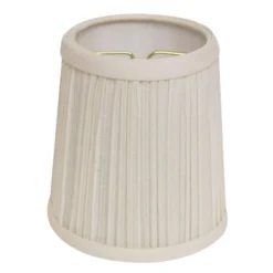 Cloth & Wire 4-in X 5-in White Fabric Empire Lamp Shade - Set Of 6
