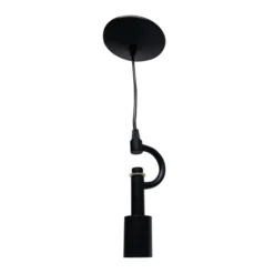 Cloth & Wire Satin Black Indoor 1-Light Cord Pendant Stem Light Kit