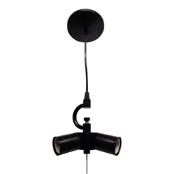 Cloth & Wire Satin Black Indoor 3-Light Cord Pendant Stem Light Kit 5 Cloth & Wire Satin Black Indoor 3-Light Cord Pendant Stem Light Kit -Globe Lite Shop 330983645 AlternateImage1 l
