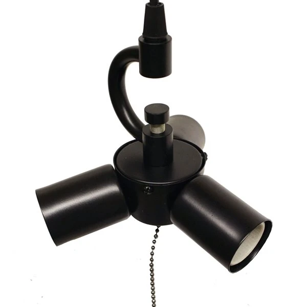 Cloth & Wire Satin Black Indoor 3-Light Cord Pendant Stem Light Kit 2 Cloth & Wire Satin Black Indoor 3-Light Cord Pendant Stem Light Kit - Image 2