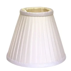 Cloth & Wire 3.5-in X 3.5-in White Silk Empire Lamp Shade - Set Of 6