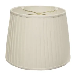 Cloth & Wire 12-in X 18-in White Linen Empire Lamp Shade