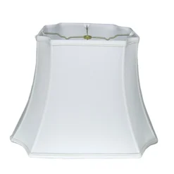 Cloth & Wire 8.5-in X 8-in Snow Silk Rectangle Lamp Shade