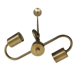 Cloth & Wire Antique Brass Indoor 2-Light Downrod Pendant Stem Light Kit