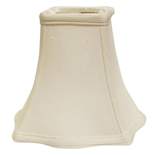 Cloth & Wire 8-in X 10-in White Silk Square Lamp Shade 1 Cloth & Wire 8-in X 10-in White Silk Square Lamp Shade