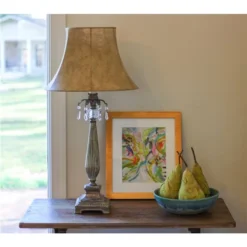 Cloth & Wire 9-in X 14-in 04-faux Animal Hide Paper Bell Lamp Shade