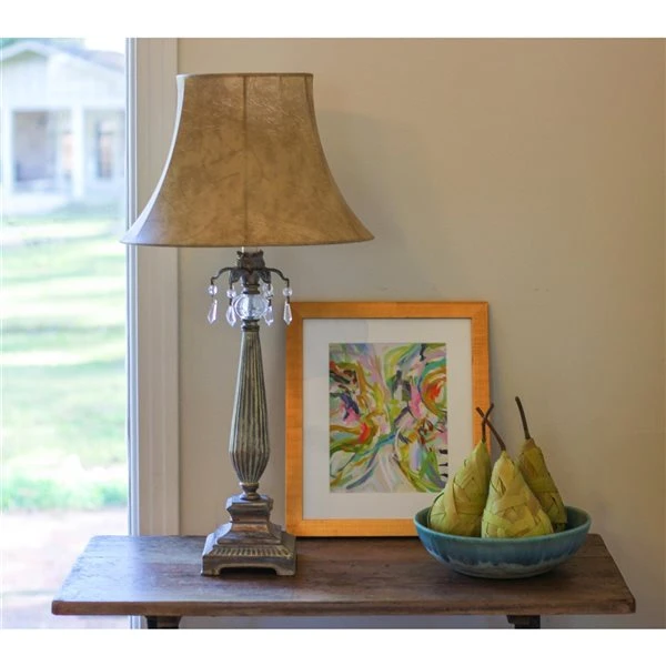 Cloth & Wire 9-in X 14-in 04-faux Animal Hide Paper Bell Lamp Shade 1 Cloth & Wire 9-in X 14-in 04-faux Animal Hide Paper Bell Lamp Shade