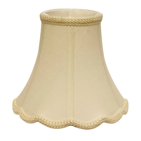 Cloth & Wire 11-in X 14-in Egg Silk Bell Lamp Shade 1 Cloth & Wire 11-in X 14-in Egg Silk Bell Lamp Shade