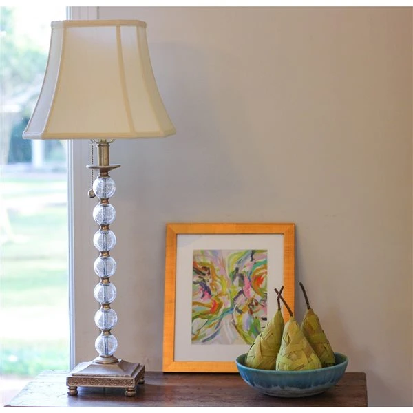 Cloth & Wire 8-in X 10-in Egg Silk Bell Lamp Shade 2 Cloth & Wire 8-in X 10-in Egg Silk Bell Lamp Shade - Image 2