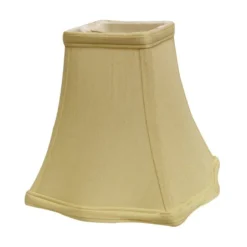 Cloth & Wire 12-in X 16-in Antique White Silk Square Lamp Shade