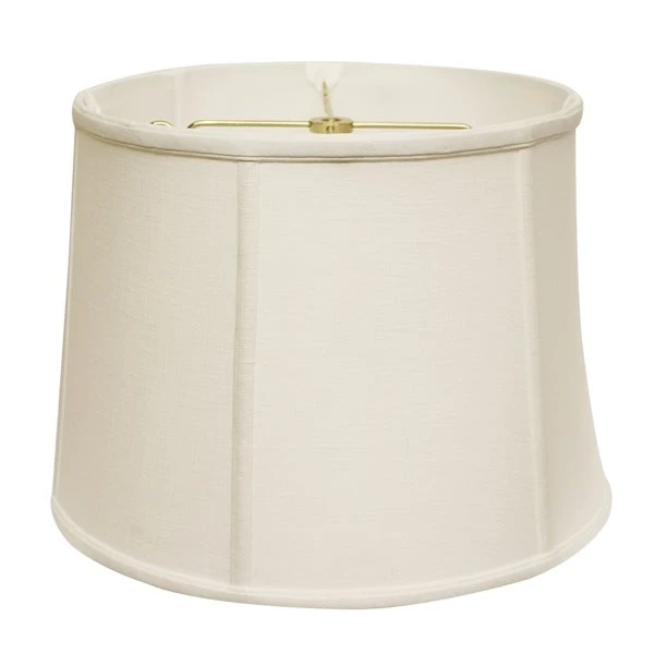 Cloth & Wire 9.25-in X 13-in White Linen Drum Lamp Shade 2 Cloth & Wire 9.25-in X 13-in White Linen Drum Lamp Shade - Image 2