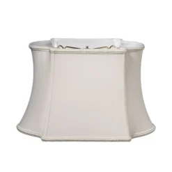 Cloth & Wire 7.62-in X 7.62-in Cream Silk Drum Lamp Shade