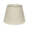 Cloth & Wire 9-in X 14-in White Linen Empire Lamp Shade