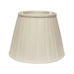 Cloth & Wire 9-in X 14-in White Linen Empire Lamp Shade