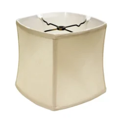 Cloth & Wire 11.5-in X 11.5-in Egg Silk Square Lamp Shade