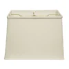 Cloth & Wire 10.75-in X 12-in White Linen Rectangle Lamp Shade