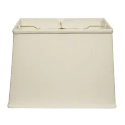Cloth & Wire 10.75-in X 12-in White Linen Rectangle Lamp Shade