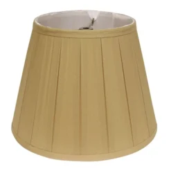 Cloth & Wire 9-in X 14-in Honey Silk Empire Lamp Shade